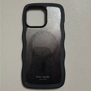 Kate Spade Black Glitter Phone Case- IPhone 15 pro max